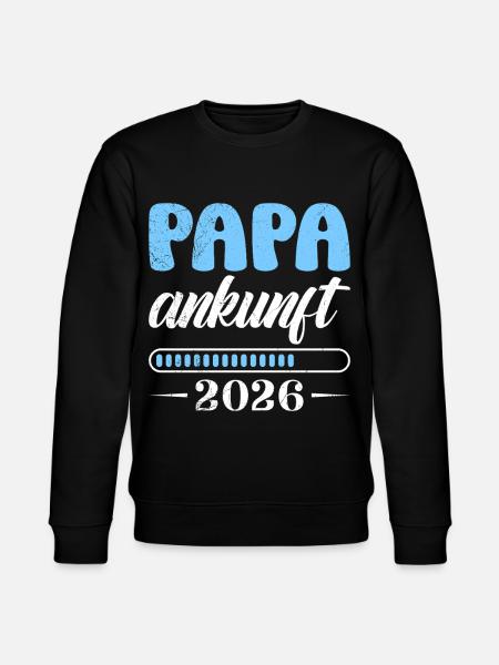 Dad-to-be DAD ARRIVAL 2026 Funny - Stanley/Stella CHANGER Unisex Organic Sweatshirt - black