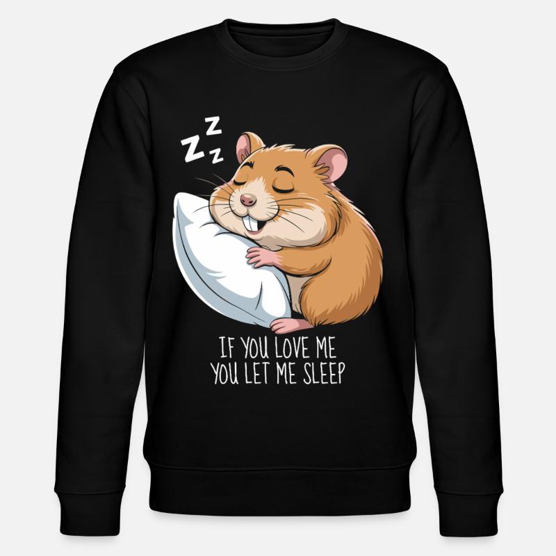 Hamster Sleeping - Stanley/Stella CHANGER Unisex Organic Sweatshirt - black