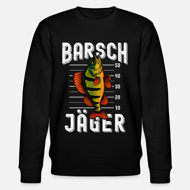 Barsch Jäger Flussbarsch Barschangeln Barsche - Stanley/Stella Unisex Bio-Sweatshirt CHANGER  - Schwarz