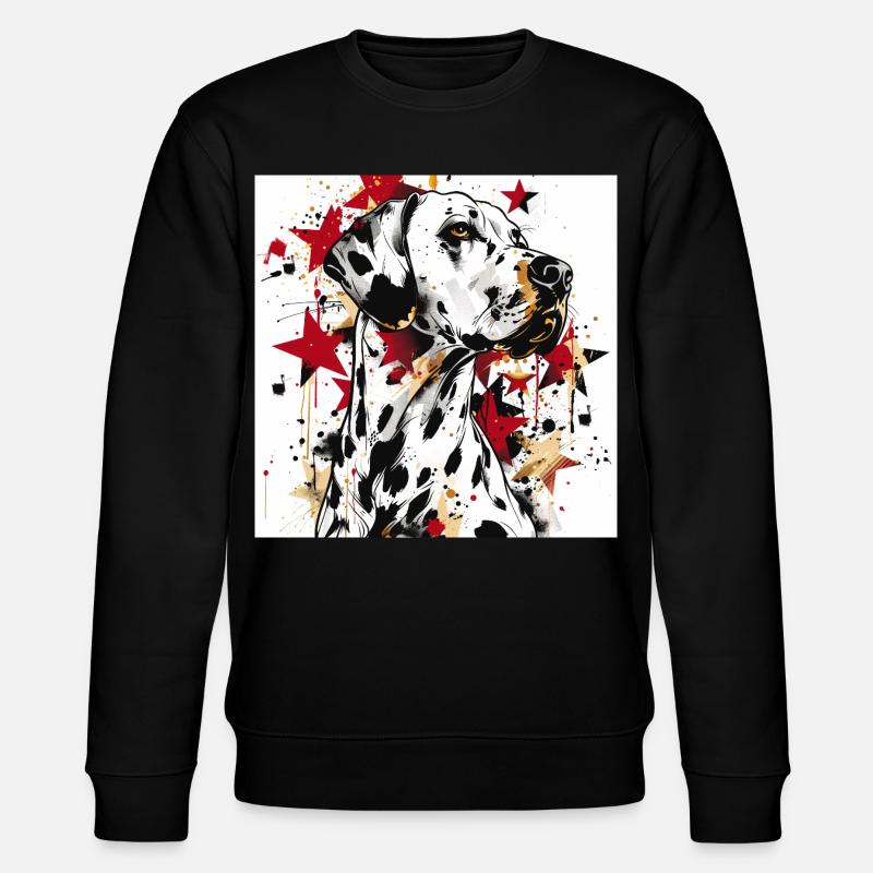 Dalmatiner Sternensplatter - Stanley/Stella Unisex Bio-Sweatshirt CHANGER  - Schwarz