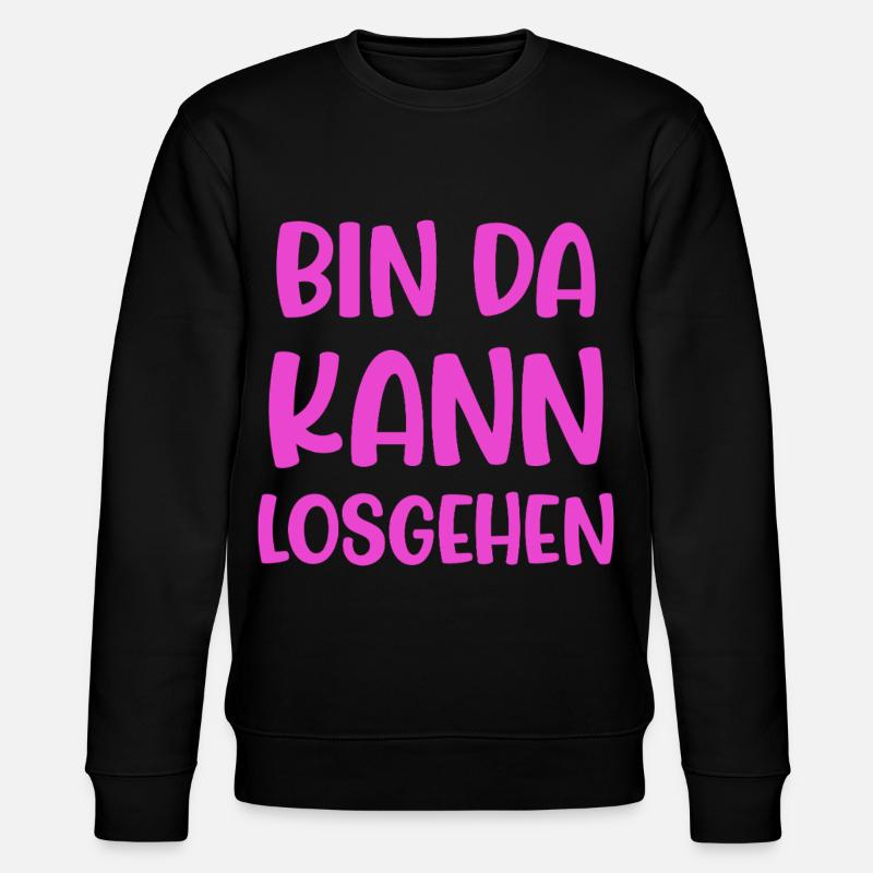 Bin Da Kann Losgehen - Stanley/Stella Unisex Bio-Sweatshirt CHANGER  - Schwarz