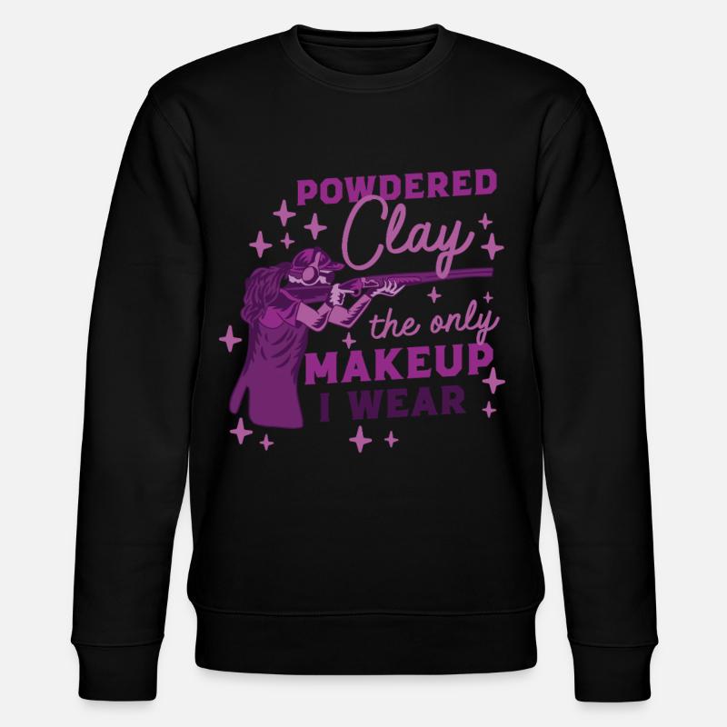 Tontaubenschießen Powdered Clay - Stanley/Stella Unisex Bio-Sweatshirt CHANGER  - Schwarz