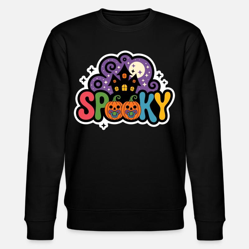 Spukhaus Halloween - Stanley/Stella Unisex Bio-Sweatshirt CHANGER  - Schwarz