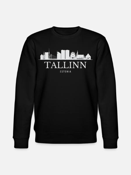 Tallinnan siluetti, Tallinna Viro - Stanley/Stella CHANGER unisex luomu-collegepaita - musta