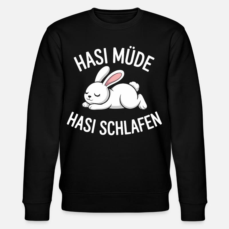 Lapin Lapin fatigué Lapin endormi - Sweat bio CHANGER Stanley/Stella Unisexe - noir