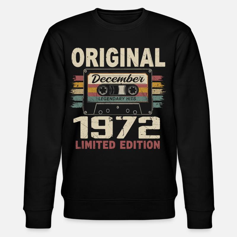 Cadeau D'anniversaire Décembre 1972 - Sweat bio CHANGER Stanley/Stella Unisexe - noir