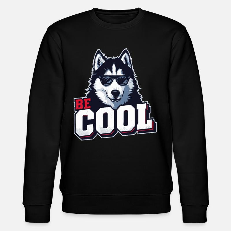 Be Cool - Siberian Husky - Stanley/Stella Unisex Bio-Sweatshirt CHANGER  - Schwarz