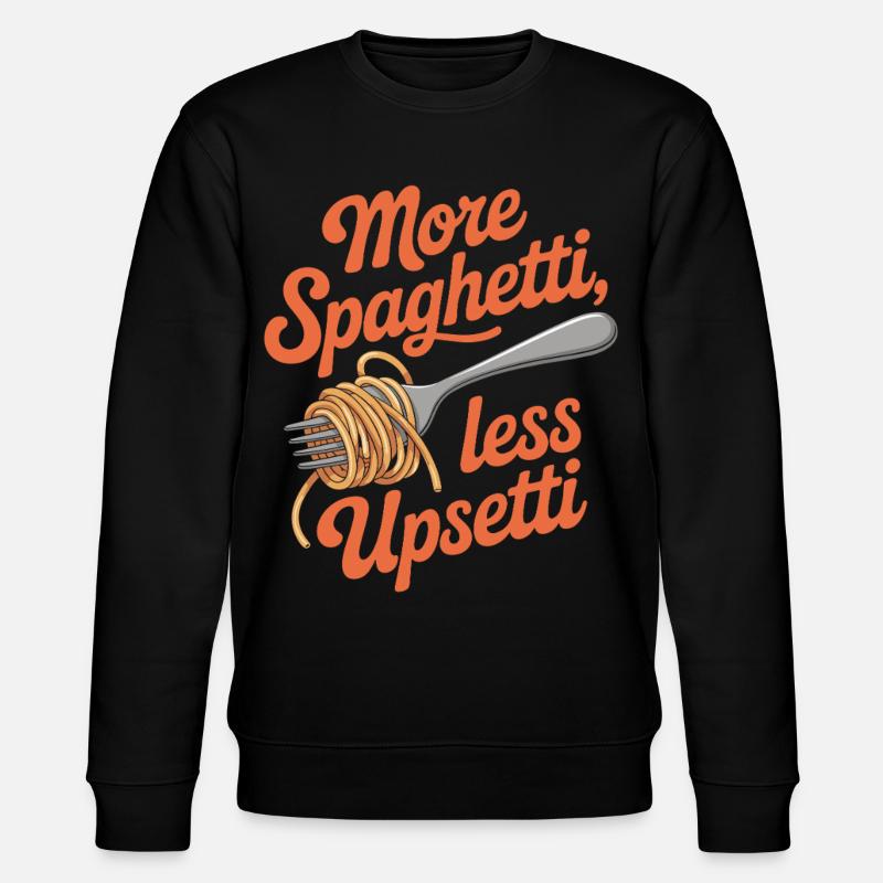More Spaghetti Less Upsetti - Stanley/Stella Unisex Bio-Sweatshirt CHANGER  - Schwarz