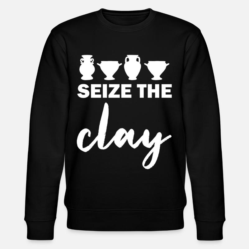Seize The Day Trophy Silhouette - Stanley/Stella CHANGER Unisex Organic Sweatshirt - black