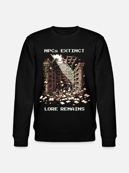 NPCs gone, lore stays | Post-apocalyptic - Stanley/Stella CHANGER Unisex Organic Sweatshirt - black
