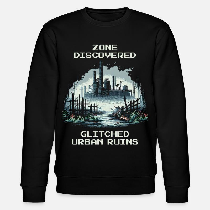 Zone Discovered: Bugged City Ruins - Stanley/Stella CHANGER Unisex Organic Sweatshirt - black