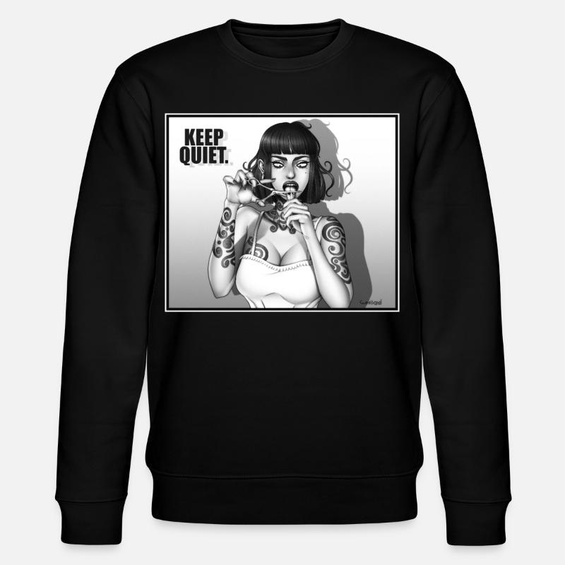 KEEP_QUIET - Stanley/Stella Unisex Bio-Sweatshirt CHANGER  - Schwarz