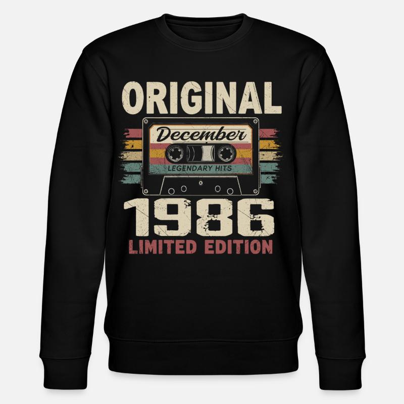 Cadeau D'anniversaire Décembre 1986 - Sweat bio CHANGER Stanley/Stella Unisexe - noir