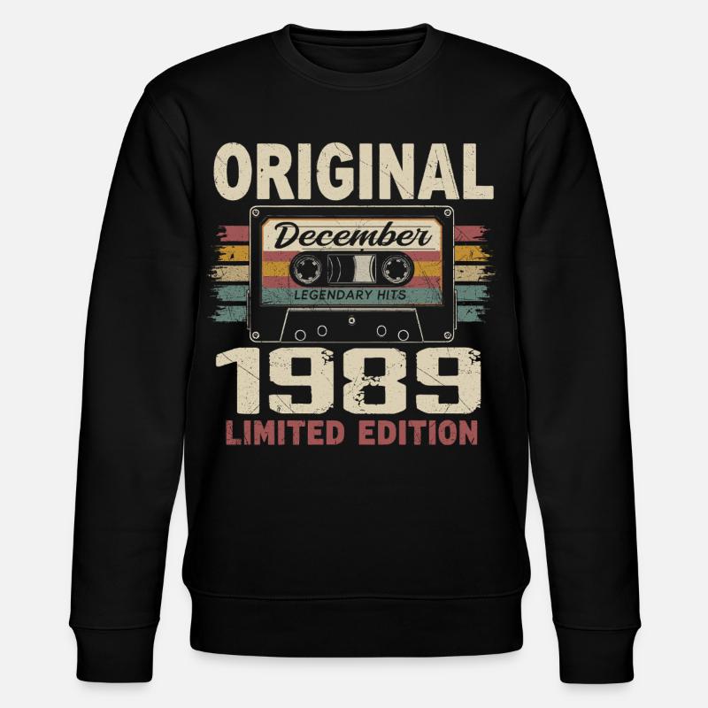 Cadeau D'anniversaire Décembre 1989 - Sweat bio CHANGER Stanley/Stella Unisexe - noir