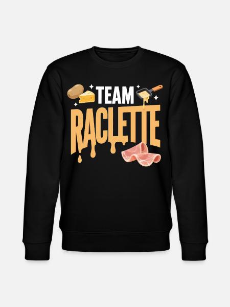 Team Raclette Funny Mountain Winter Gift - Stanley/Stella CHANGER Unisex Organic Sweatshirt - black