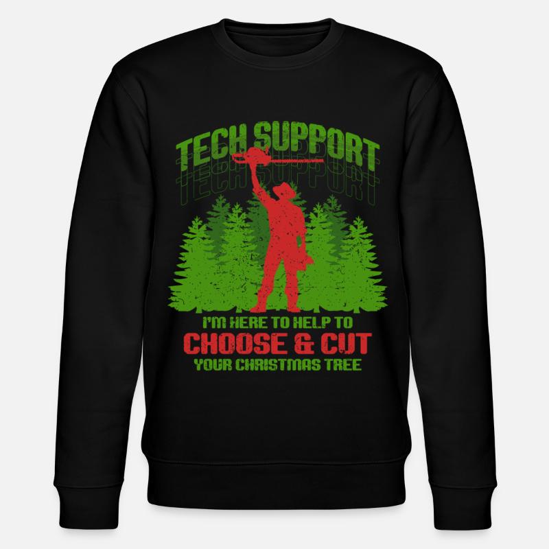 Weihnachtsbaum Züchter Help To Choose & Cut - Stanley/Stella Unisex Bio-Sweatshirt CHANGER  - Schwarz