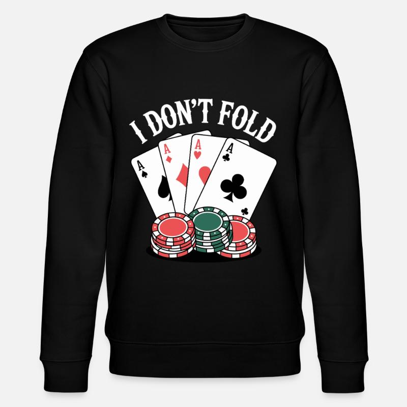 Fold Poker Karten - Stanley/Stella Unisex Bio-Sweatshirt CHANGER  - Schwarz