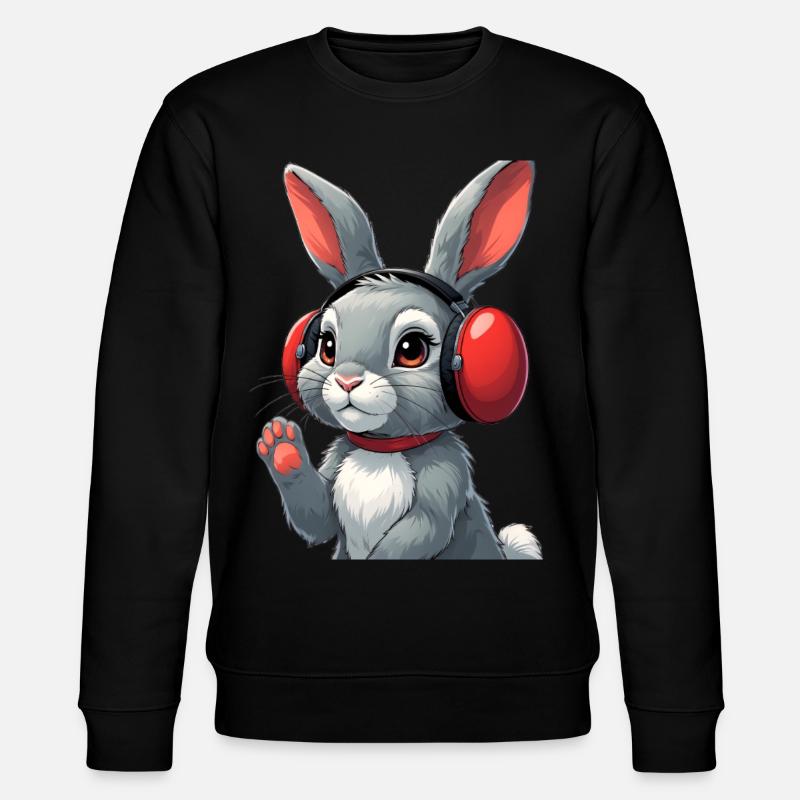 Casque Bunny Cuddly Bunny - Sweat bio CHANGER Stanley/Stella Unisexe - noir