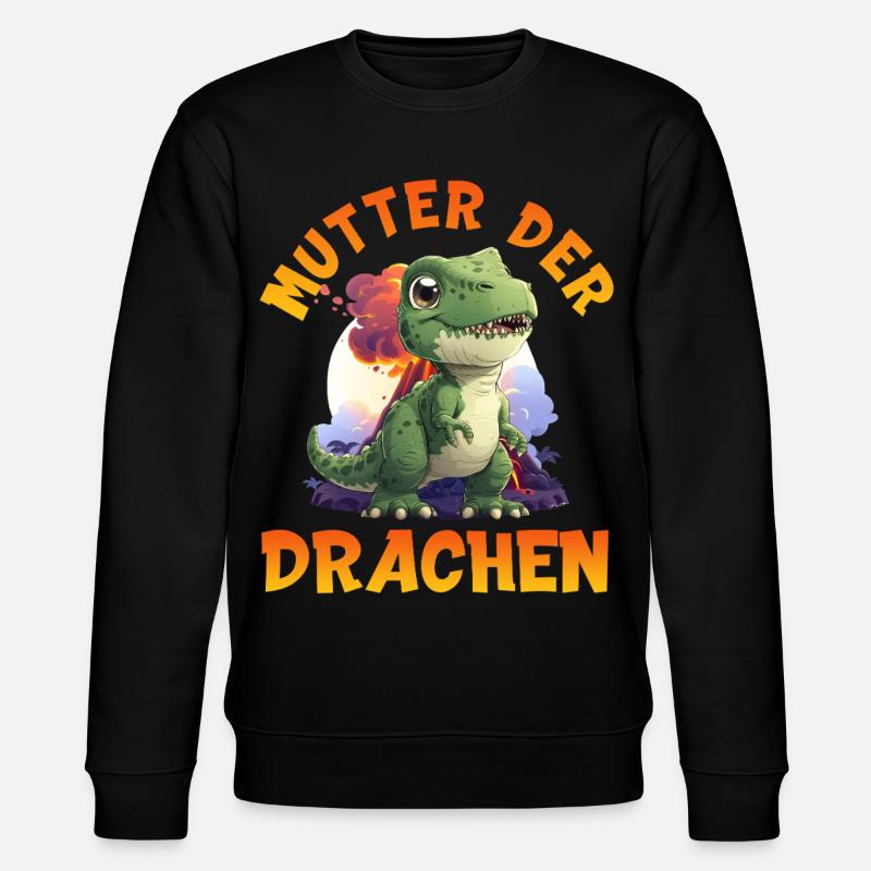 Werdende Mütter MUTTER DER DRACHEN Lustig - Stanley/Stella CHANGER Unisex Organic Sweatshirt - black
