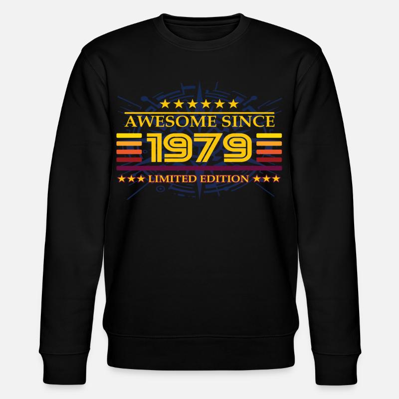 Awesome since 1979 Limited Edition - Stanley/Stella CHANGER Unisex Organic Sweatshirt - black