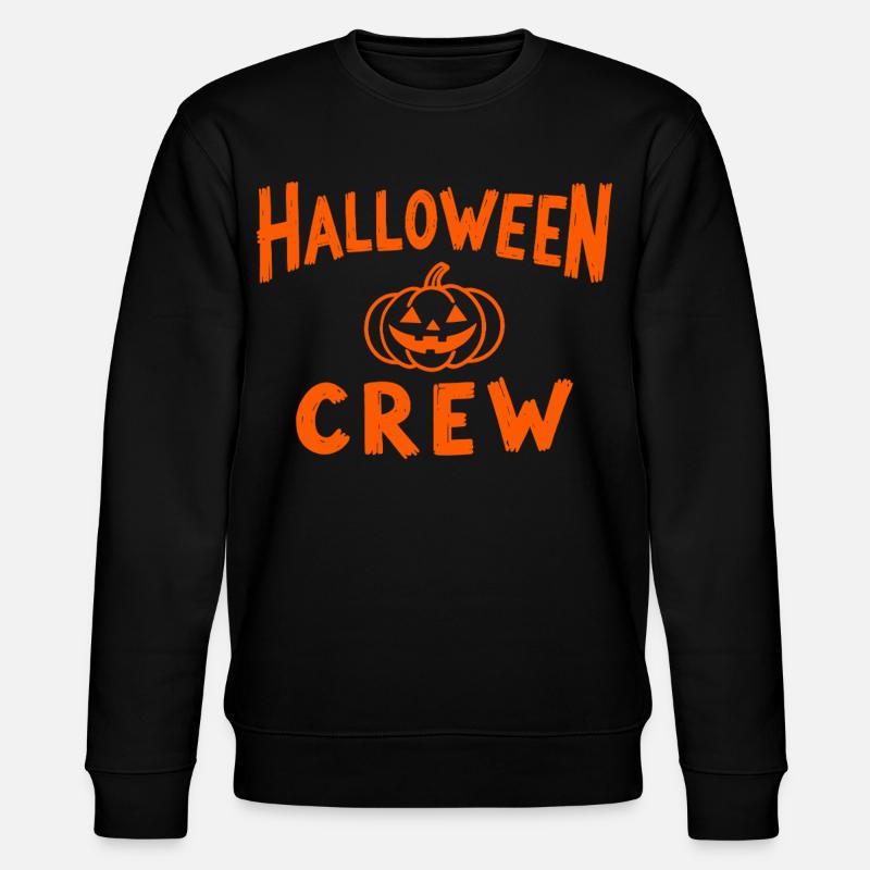Halloween Crew Kürbiskopf Truppe - Stanley/Stella Unisex Bio-Sweatshirt CHANGER  - Schwarz