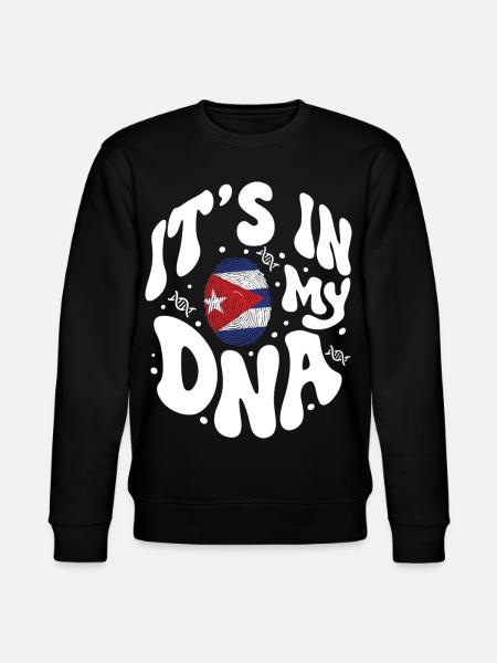 Cuban DNA Cuba Flag Hispanic - Stanley/Stella CHANGER Unisex Organic Sweatshirt - black