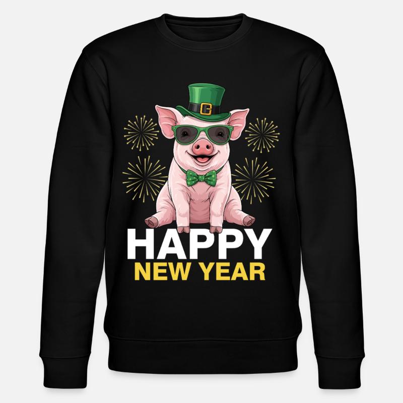 Happy New Year - Stanley/Stella Unisex Bio-Sweatshirt CHANGER  - Schwarz
