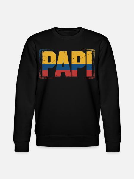 Daddy Colombia Flag – Gift for - Stanley/Stella CHANGER Unisex Organic Sweatshirt - black
