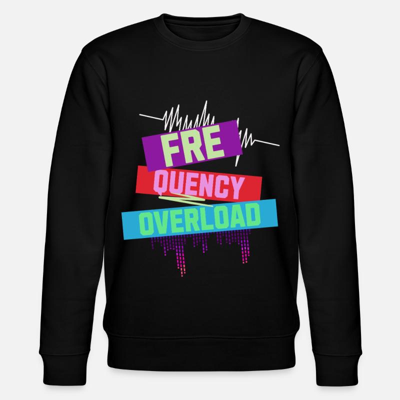 Frequency Overload Rave EDM - Stanley/Stella CHANGER Unisex Organic Sweatshirt - black