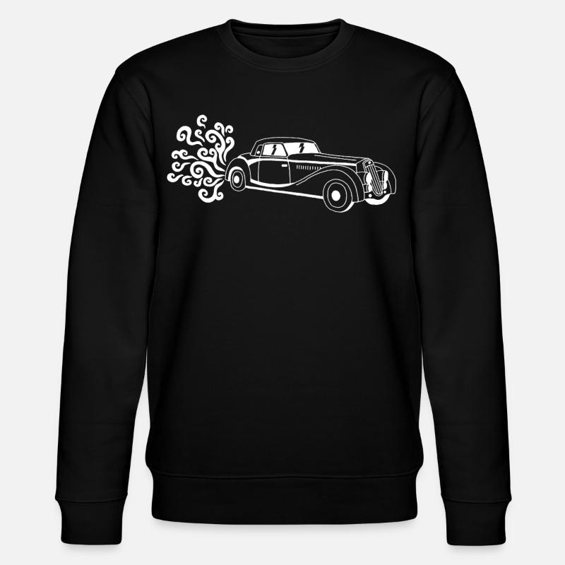 Weißer Oldtimer - Stanley/Stella Unisex Bio-Sweatshirt CHANGER  - Schwarz