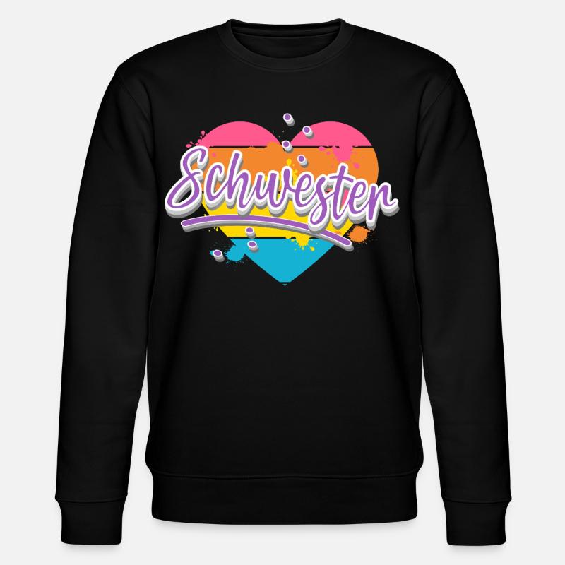 Schwester - Stanley/Stella Unisex Bio-Sweatshirt CHANGER  - Schwarz