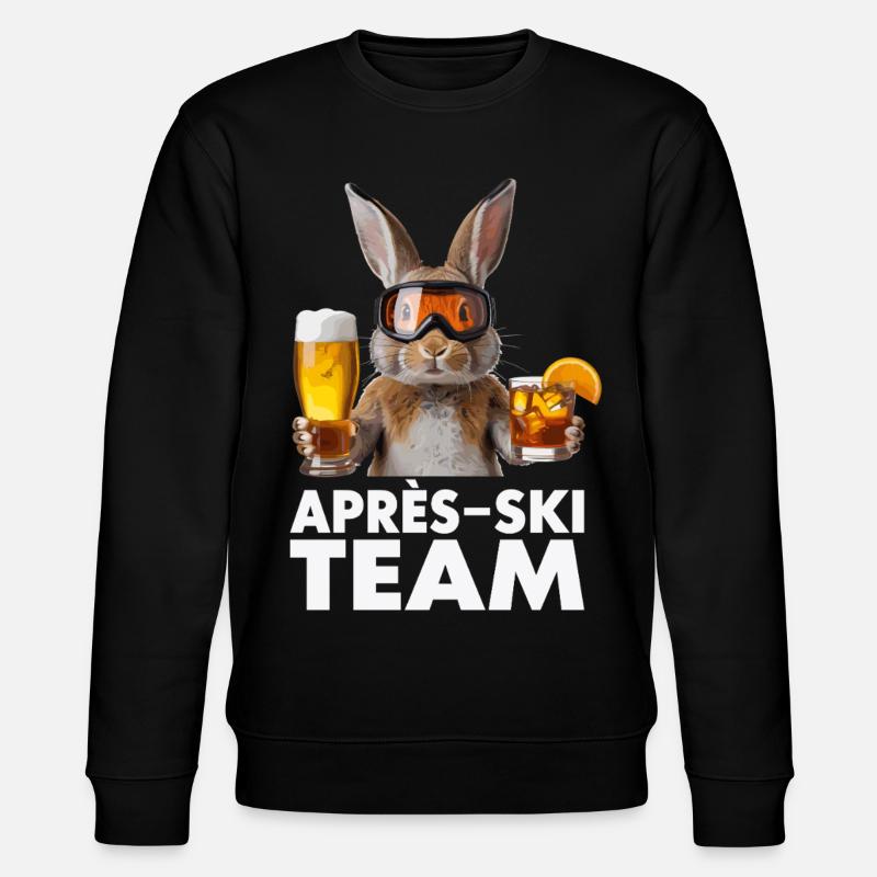 Équipe de lapins après-ski - Sweat bio CHANGER Stanley/Stella Unisexe - noir