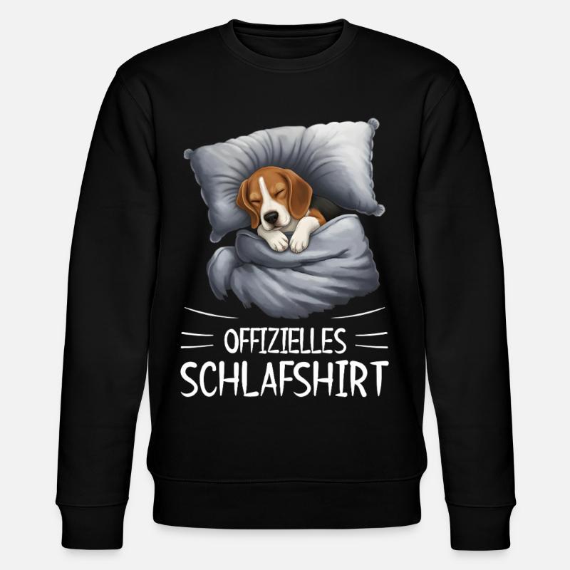 Beagle Sleep Shirt Cuddly Blanket - Stanley/Stella CHANGER Unisex Organic Sweatshirt - black