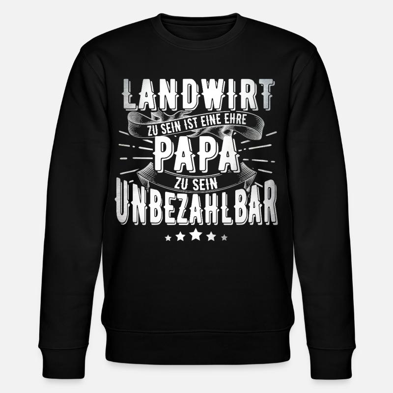 Landwirt Papa - Stanley/Stella Unisex Bio-Sweatshirt CHANGER - Schwarz