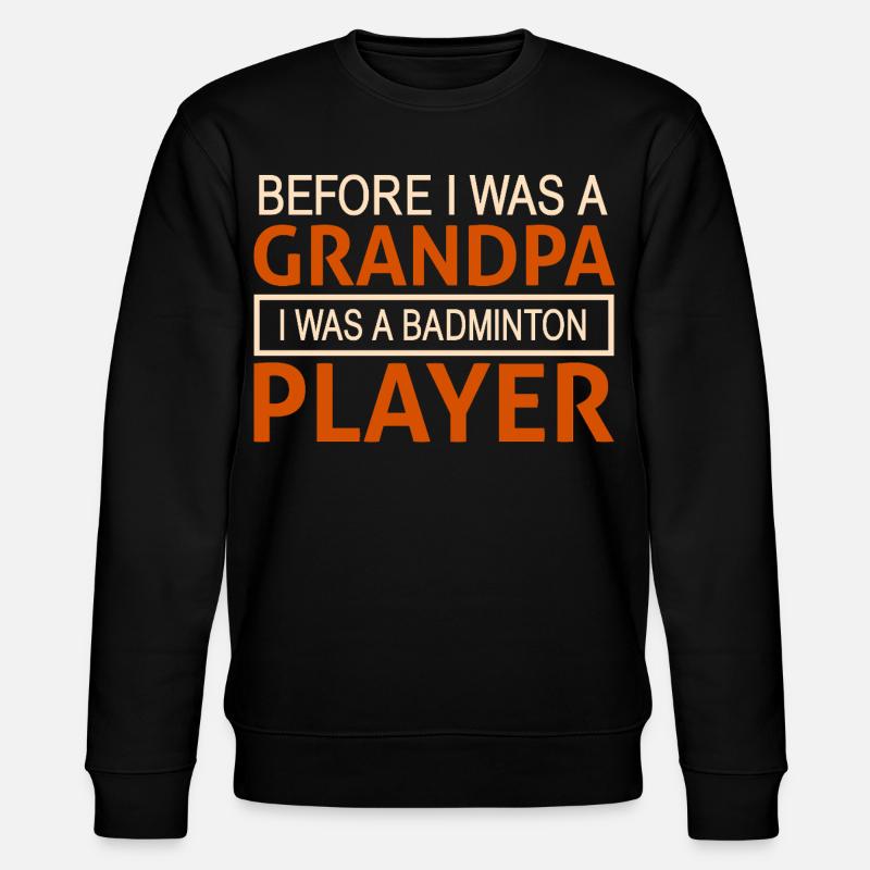 Badminton Opa - Stanley/Stella Unisex Bio-Sweatshirt CHANGER  - Schwarz