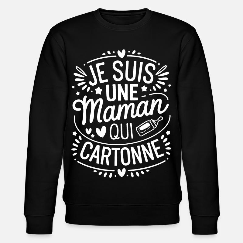 Ich bin eine erfolgreiche Mutter - Stanley/Stella Unisex Bio-Sweatshirt CHANGER  - Schwarz