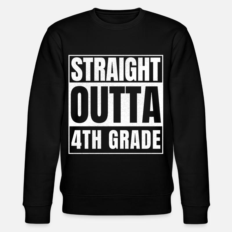 STRAIGHT OUTTA Fourth Grade - Stanley/Stella Unisex Bio-Sweatshirt CHANGER - Schwarz