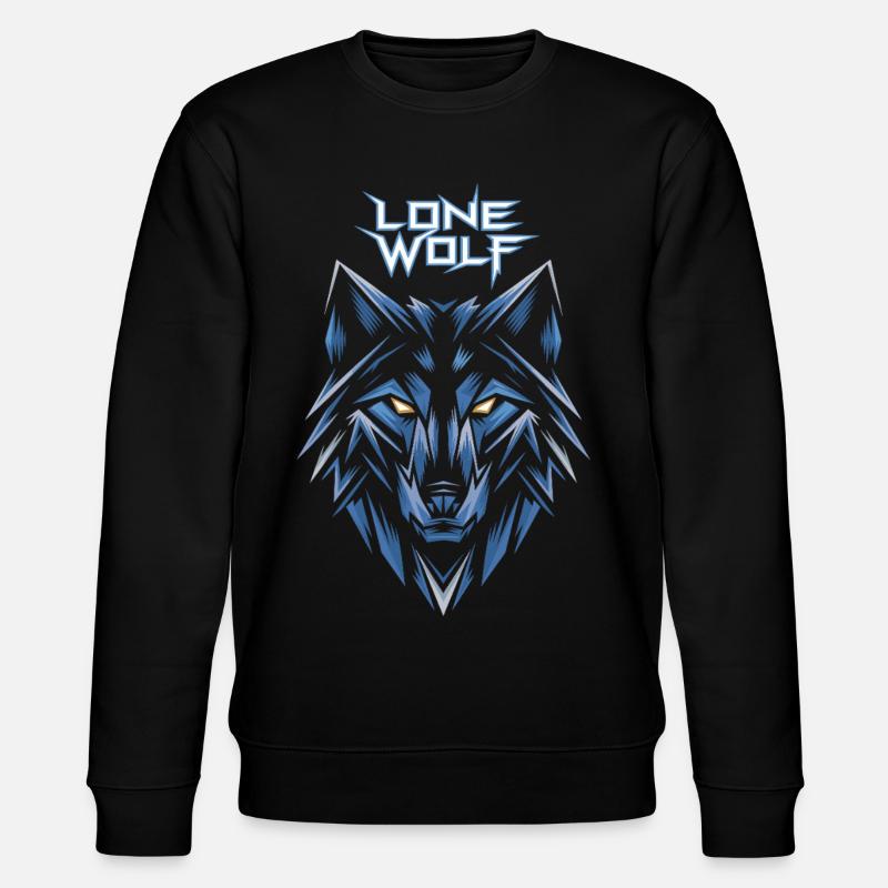 Lone Wolf Eisgeometrie Logo - Stanley/Stella Unisex Bio-Sweatshirt CHANGER  - Schwarz