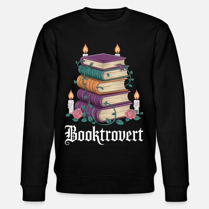 Booktrovert Bücherzauber - Stanley/Stella Unisex Bio-Sweatshirt CHANGER  - Schwarz