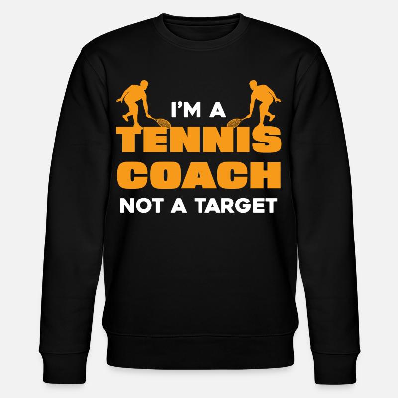 Ich bin Tenniscoach kein Ziel - Stanley/Stella Unisex Bio-Sweatshirt CHANGER  - Schwarz