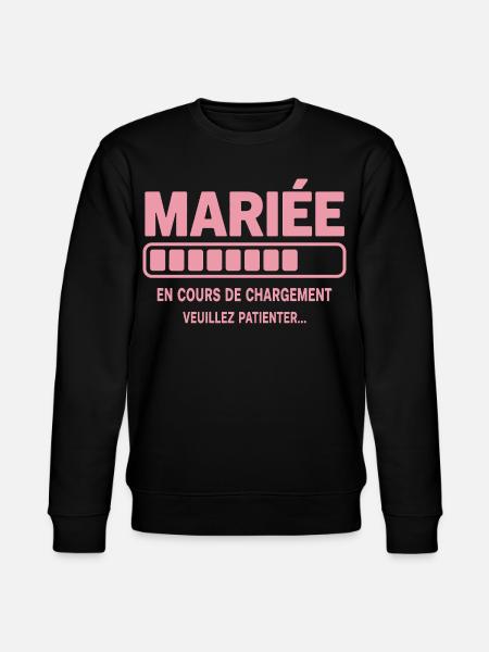 Braut lädt Humor Junggesellenabschied - Stanley/Stella Unisex Bio-Sweatshirt CHANGER - Schwarz