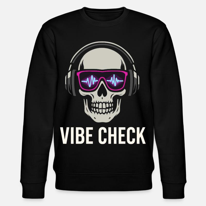 Crâne Neon Vibe Check – Skull Edition - Sweat bio CHANGER Stanley/Stella Unisexe - noir