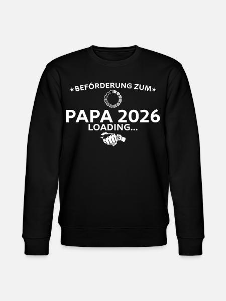 Paternity Pregnancy Announcement 2026 Dad - Stanley/Stella CHANGER Unisex Organic Sweatshirt - black
