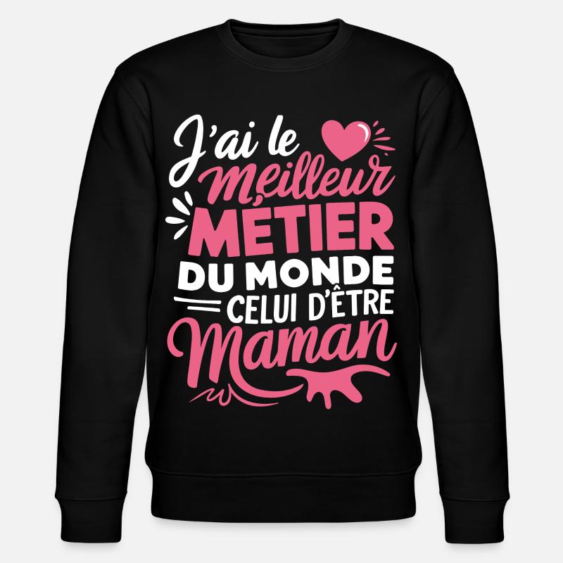Mama bester Job der Welt - Stanley/Stella Unisex Bio-Sweatshirt CHANGER  - Schwarz