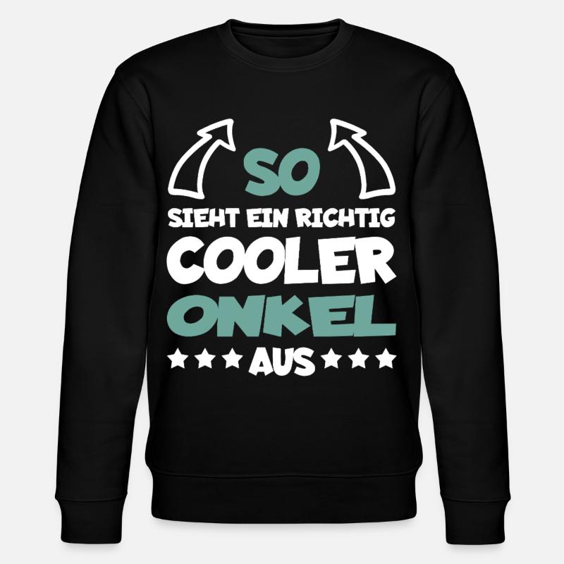 Really Cool Uncle Funny Gift Idea - Stanley/Stella CHANGER Unisex Organic Sweatshirt - black