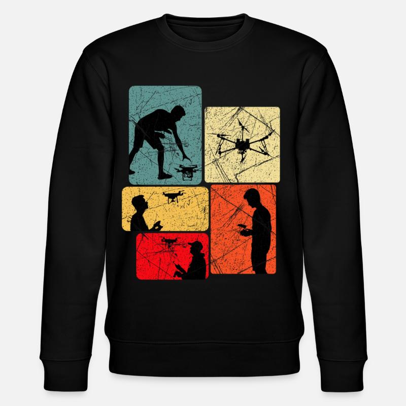 Drones volant dire idée cadeau - Sweat bio CHANGER Stanley/Stella Unisexe - noir