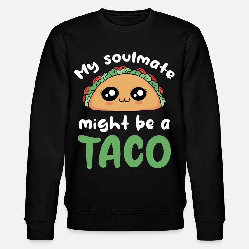 Mein Seelen Taco - Stanley/Stella Unisex Bio-Sweatshirt CHANGER  - Schwarz