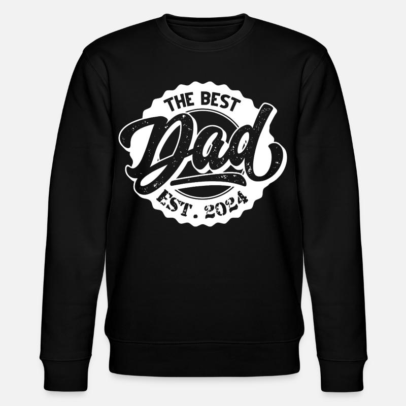 The Best Dad EST 2024 - Stanley/Stella Unisex Bio-Sweatshirt CHANGER - Schwarz