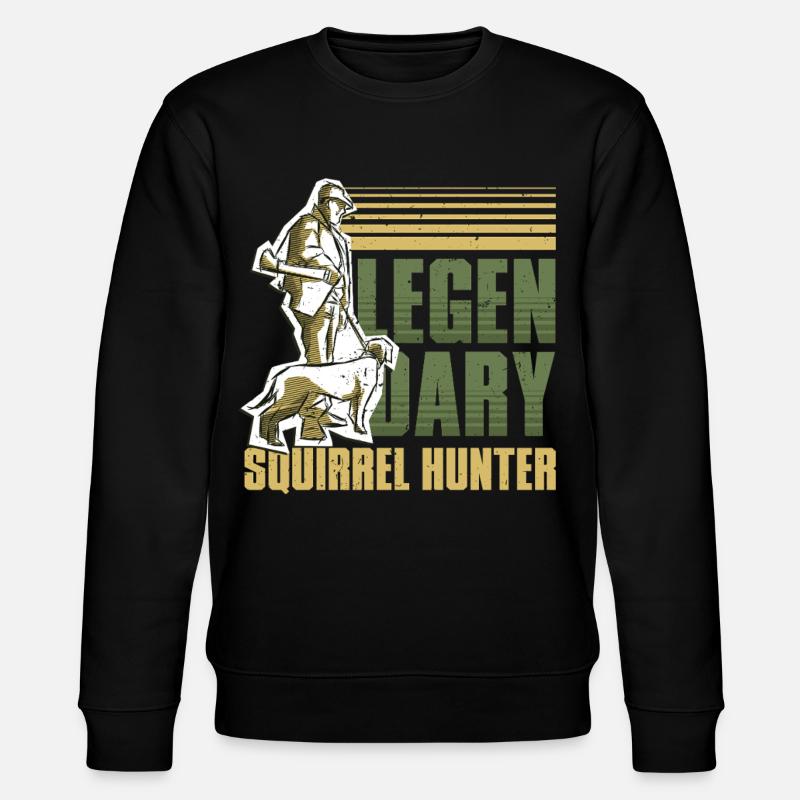Eichhörnchenjäger Baumratte - Stanley/Stella Unisex Bio-Sweatshirt CHANGER  - Schwarz