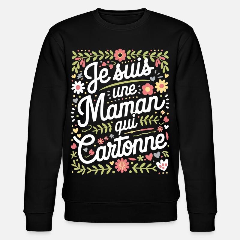 Ich bin eine erfolgreiche Mutter - Stanley/Stella Unisex Bio-Sweatshirt CHANGER  - Schwarz